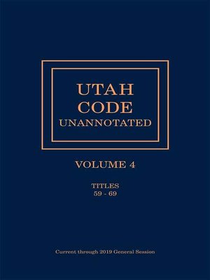 cover image of Utah Code Unannotated